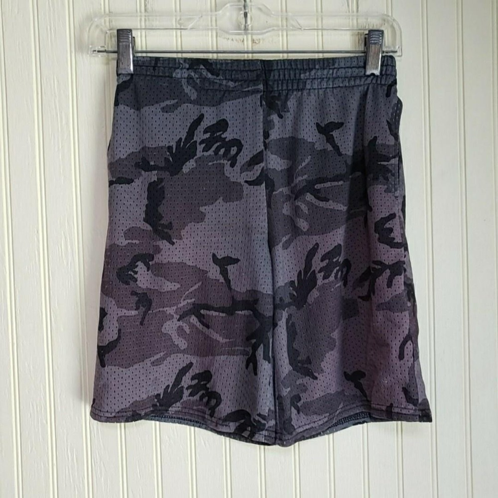 Starter Shorts Boys 8 Gray Camo Mesh Athletic Elastic Waist Basketball Sport Gym
